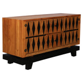 French Arched Hand Carved Indian Solid Wood 2 Drawer And 2 Door Large Sideboard